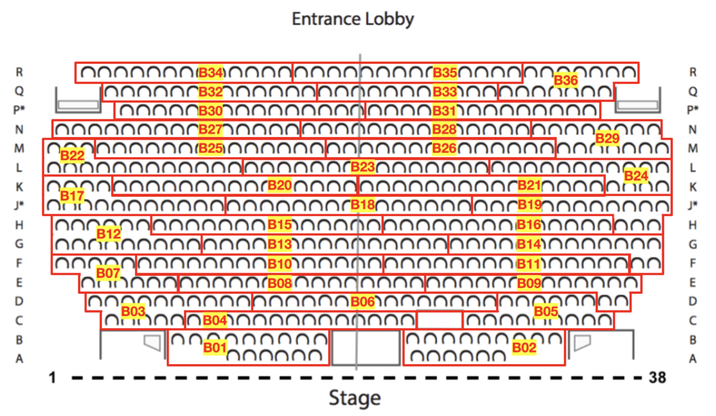 Pimentel Hall seating chart
